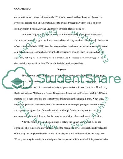 Gonorrhea - Possible Medical History
