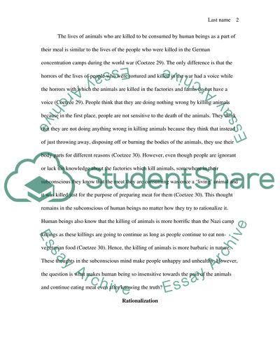 Killing Animals as a Primitive Aspect of Human Being