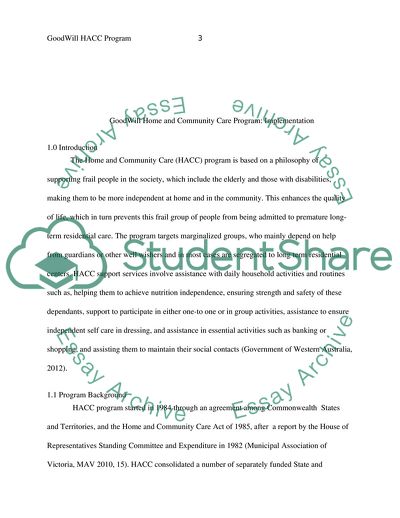 The Home and Community Care