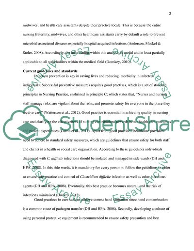 Implementation of Good Practices towards Clostridium Difficile Infection