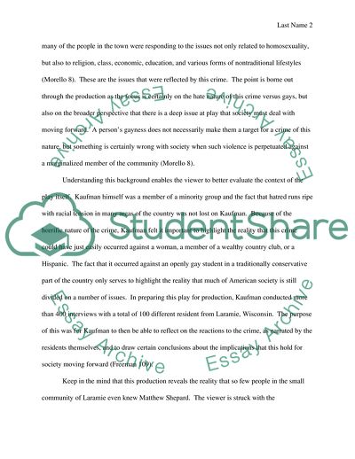 The Production of the Laramie Project